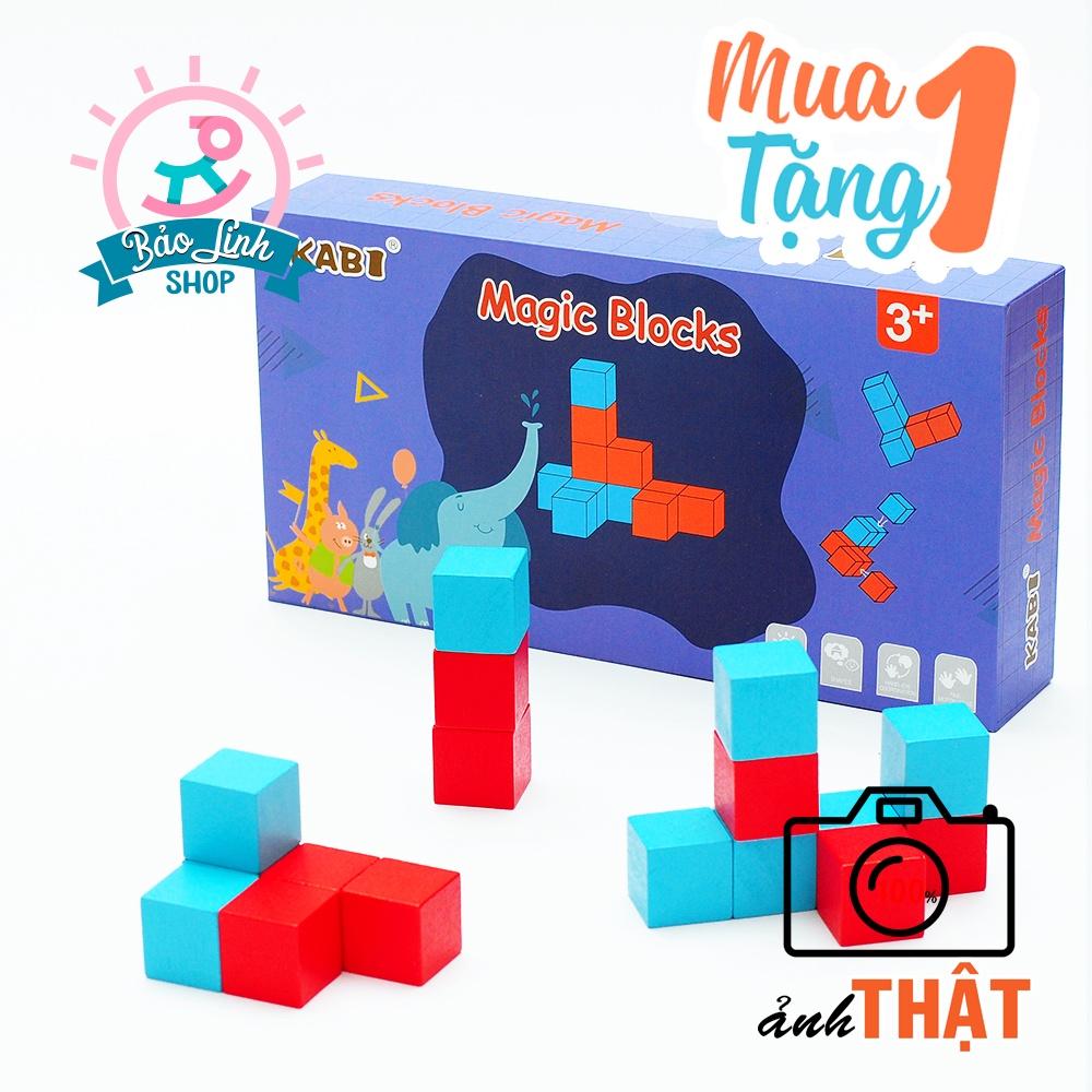 Xếp hình cube màu theo thẻ - Phát triển tư duy - Làm quen với hình học không gian cho bé 3-5 tuổi - Hàng CHÍNH HÃNG