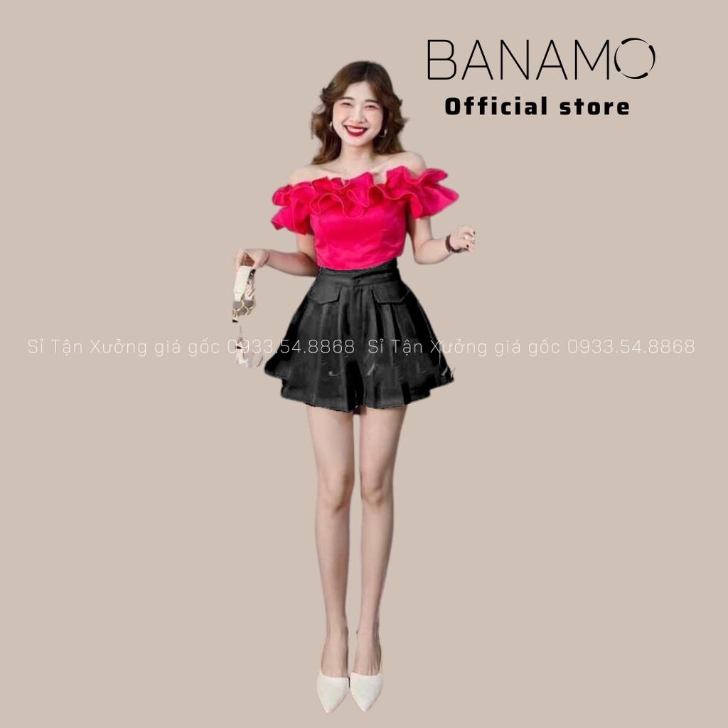 Quần short nữ túi nắp 2 khuy hàng thiết kế siêu đẹp thời trang Banamo Fashion short nữ túi nắp 2 khuy chất kaki 682