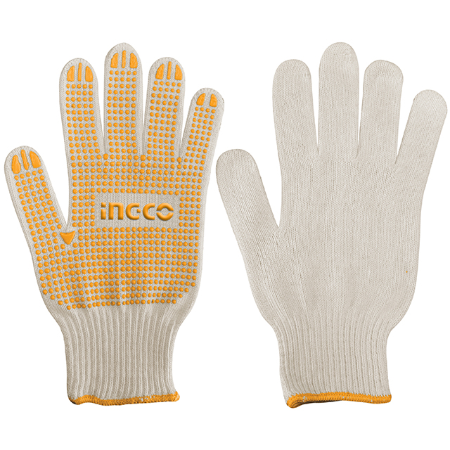 Găng tay dệt kim & có đốm chấm nhựa PVC Ingco HGVK05
