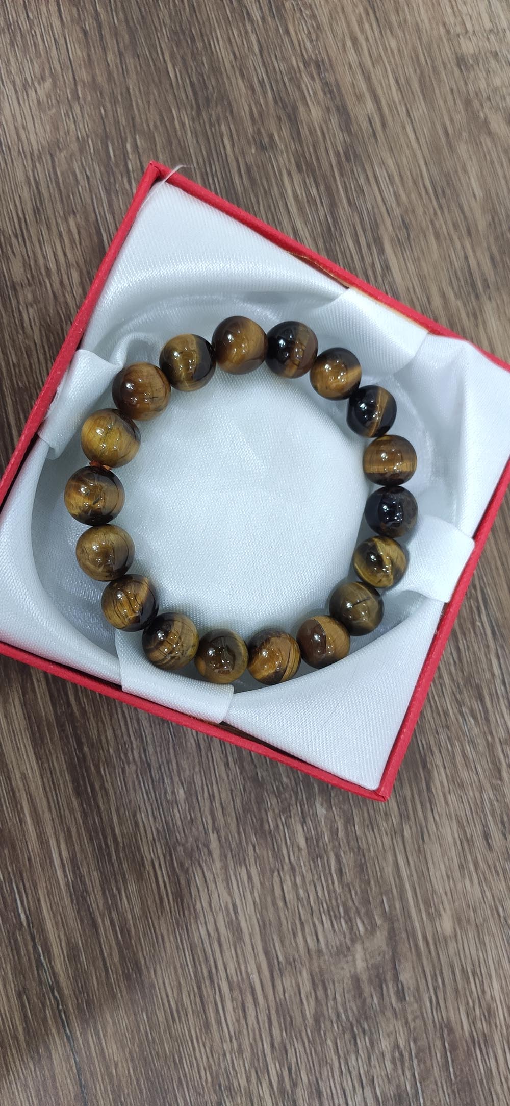 Vòng tay phong thủy mắt cọp vàng 10 ly, vòng tay chuỗi đá tự nhiên mắt cọp vàng 10 ly