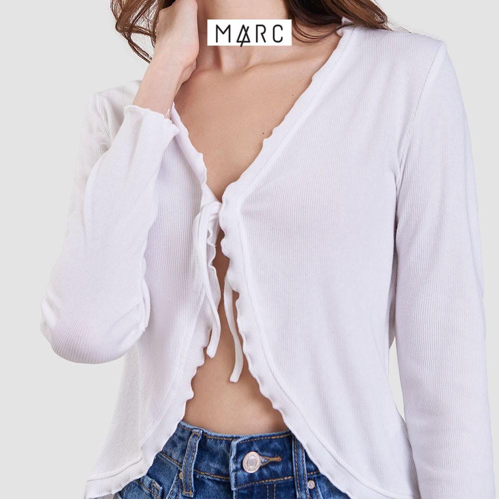 Áo nữ MARC FASHION cardigan cột nơ viền bèo