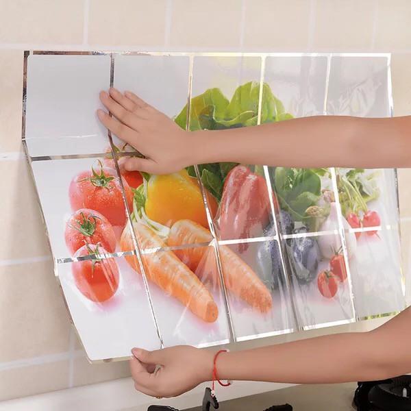 Decal dán bếp tráng nhôm cách nhiệt size lớn - Rau Củ Qủa
