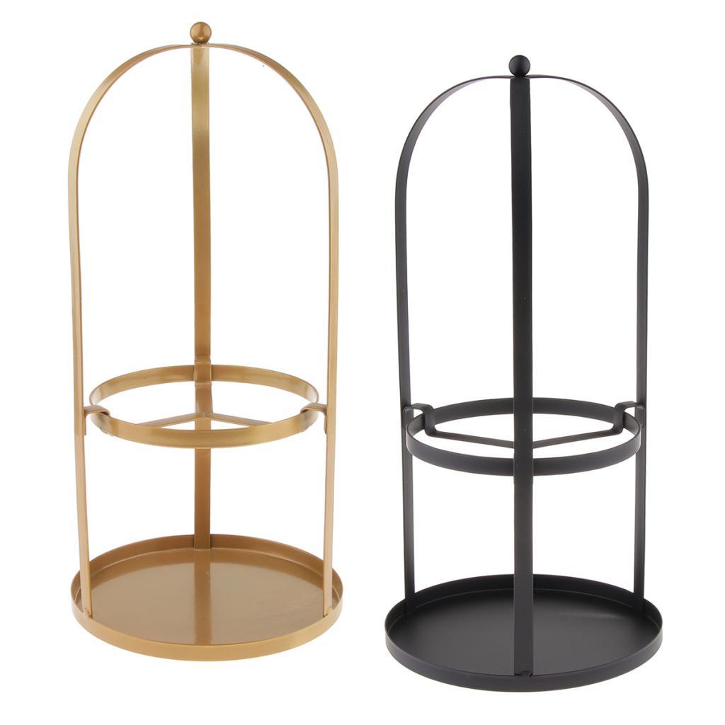 Beverage Dispenser Glass Jar Metal Stand For Restaurant Hotel Black