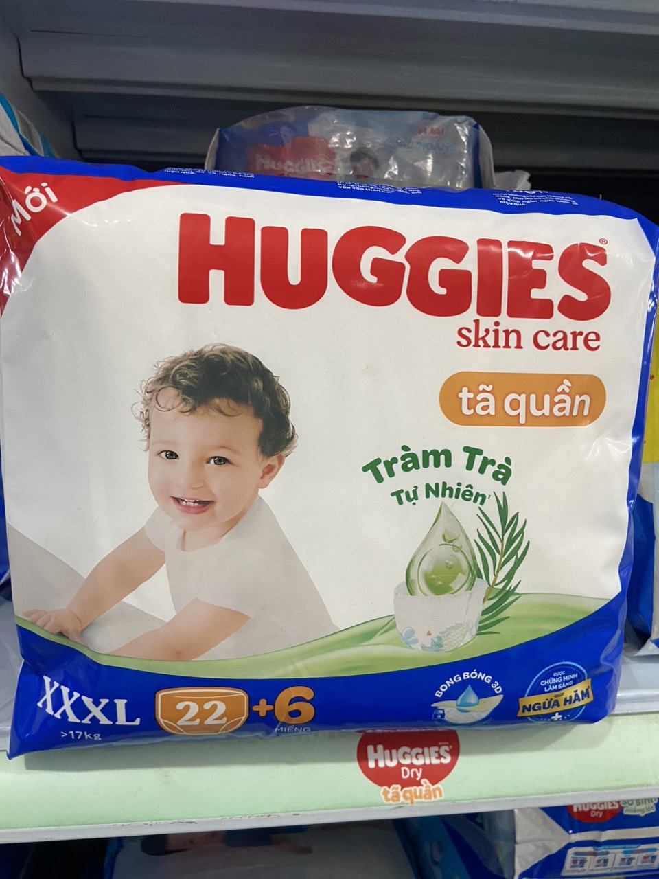TÃ QUẦN HUGGIES XXXL 22+6 MIẾNG