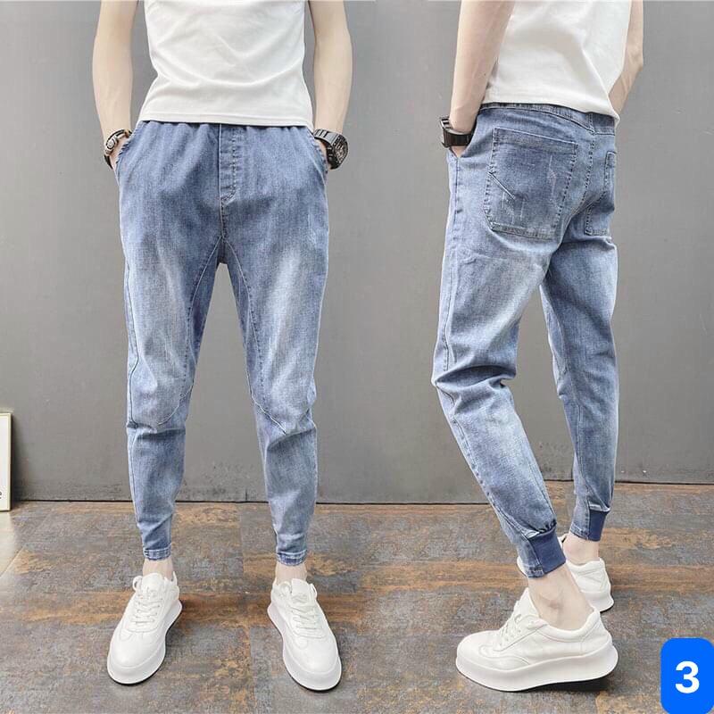 Quần Jean Jogger Nam Ống Bó Quần Rin Bò Cao Cấp Phong Cách Co giãn GH177