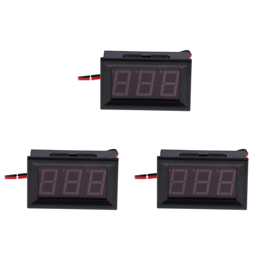 3x Mini DC 4.5-30V 0.56'' Digital Voltmeter LED Display Panel Voltage Meter