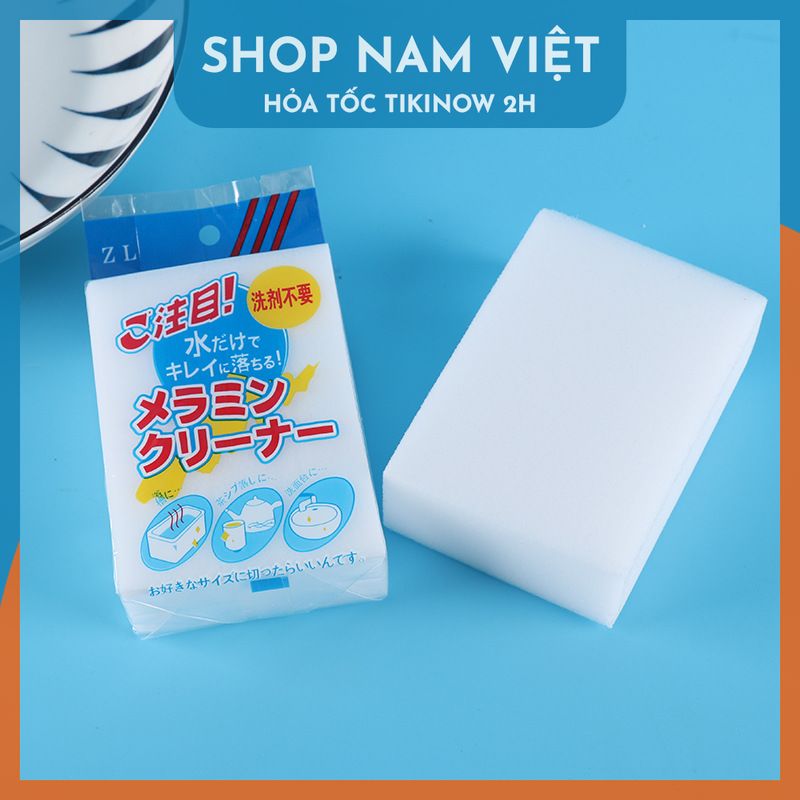 Miếng Bọt Biển Tẩy Rửa Nano Melamine Foam Ma Thuật - Cọ đến đâu sạch đến đó không cần xà phòng