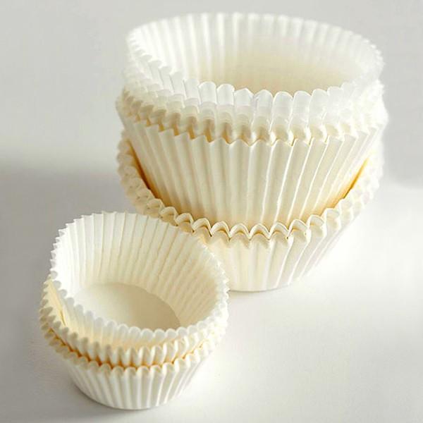 Bộ 500 chén giấy cupcake trắng lót nướng bánh 10,5cm or 12 cm