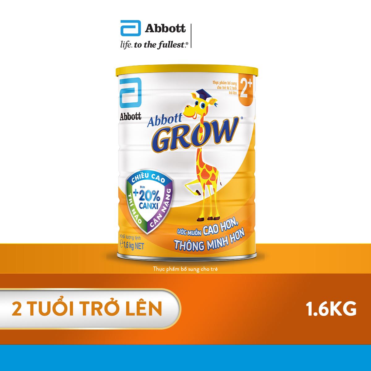 Combo 4 Sữa Abbott Grow 2+ 1,6kg cho trẻ 2 tuổi trở lên