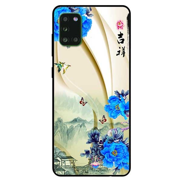 Ốp lưng dành cho Samsung Galaxy A31 mẫu Hoa Xanh và Bướm