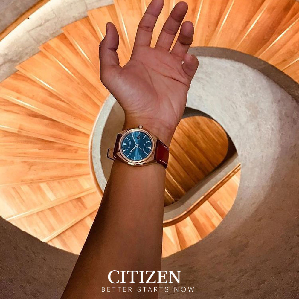 Đồng Hồ Nam Citizen Dây Da AW1573-11L - Mặt Xanh