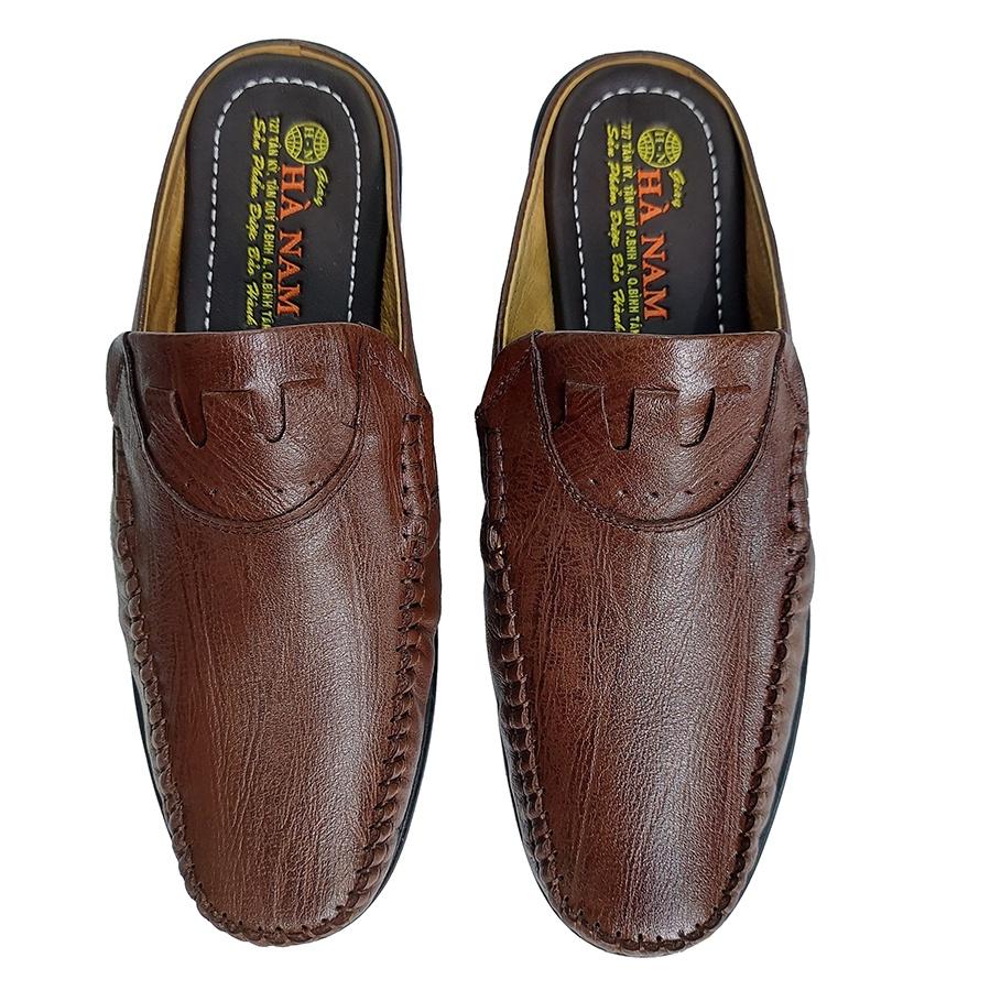 Dép Bít Mũi Nam HÀ NAM Da Bò Thật Cao Cấp GSB2064