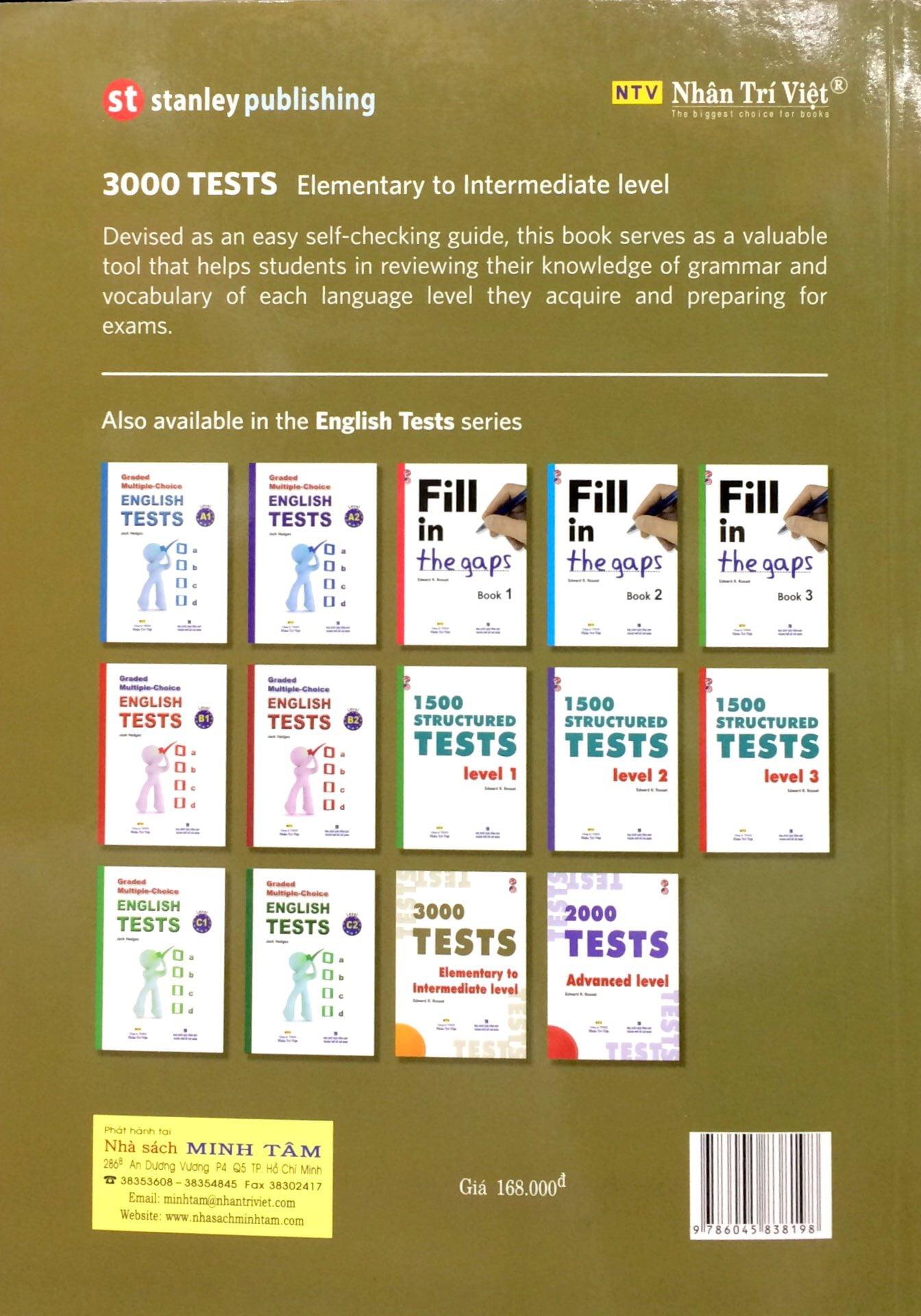 Sách 3000 Tests Elementary To Intermediate (Không CD) - ảnh 3