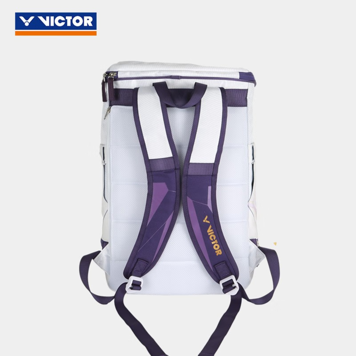 Balo đựng vợt Victor BR3025 TTY mẫu mới màu trắng tím đựng vợt đựng giày cầu lông vợt tenis