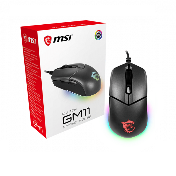 Chuột gaming có dây MSI Clutch GM11 (màu đen)- Hàng chính hãng