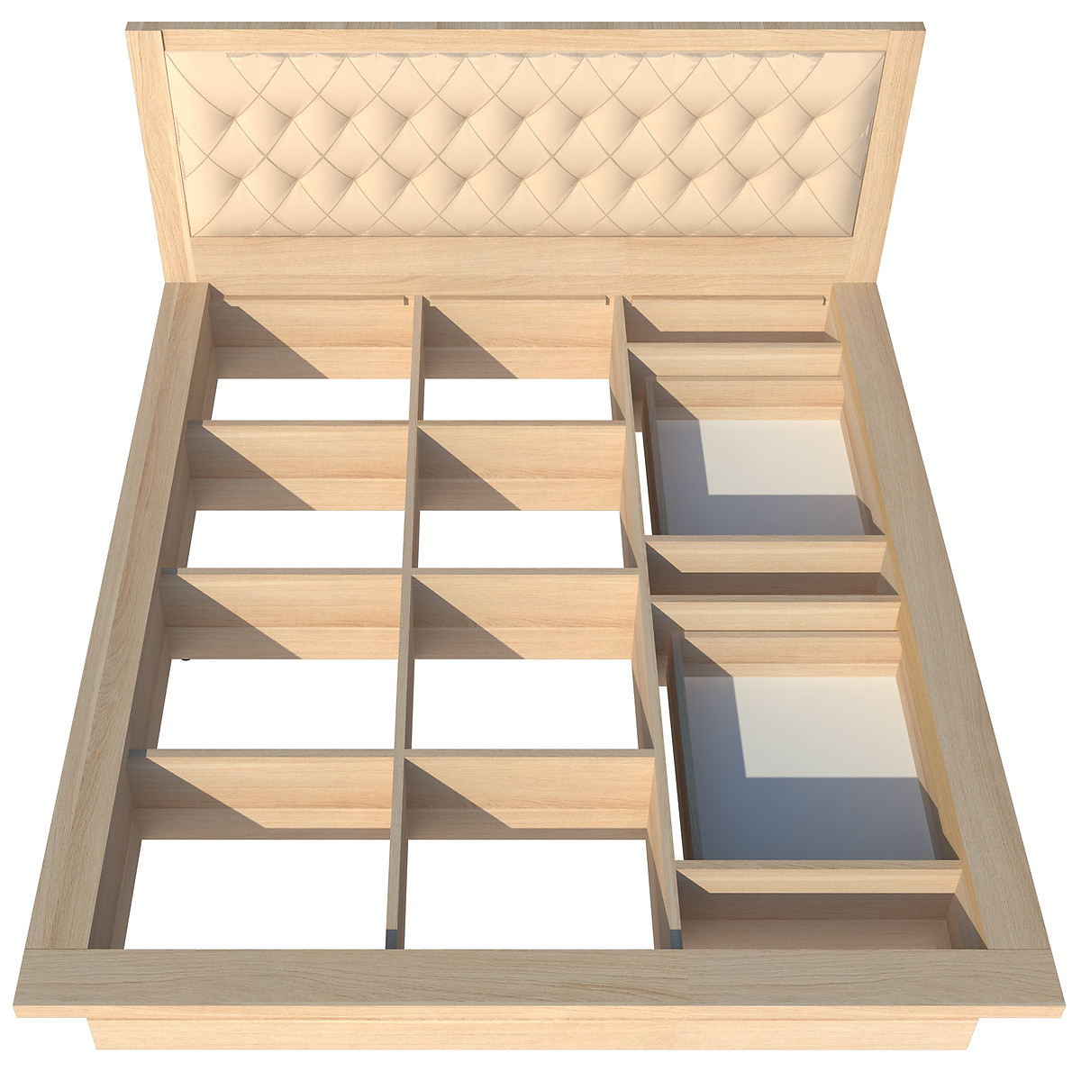 Giường ngủ 2 hộc kéo Tundo 160cm x 200cm