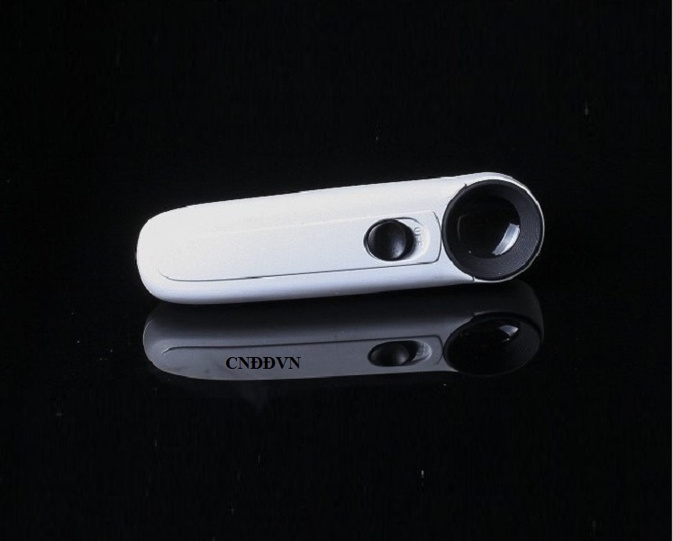 Kính lúp mini cầm tay 21mm phóng đại 40x có đèn led trắng trợ sáng, chuyên dùng soi vi mạch, linh kiện điện tử