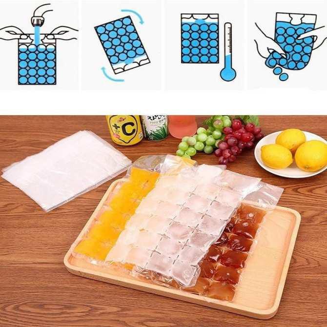 Set 10 túi làm kem/đá viên sử dụng một lần tiện lợi