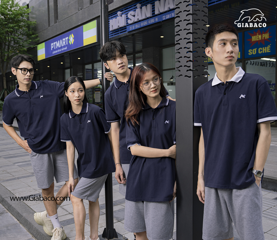 GIABACO-POLO NAM NỮ XANH NAVI-POC0221 SANG TRỌNG -LỊCH LÃM