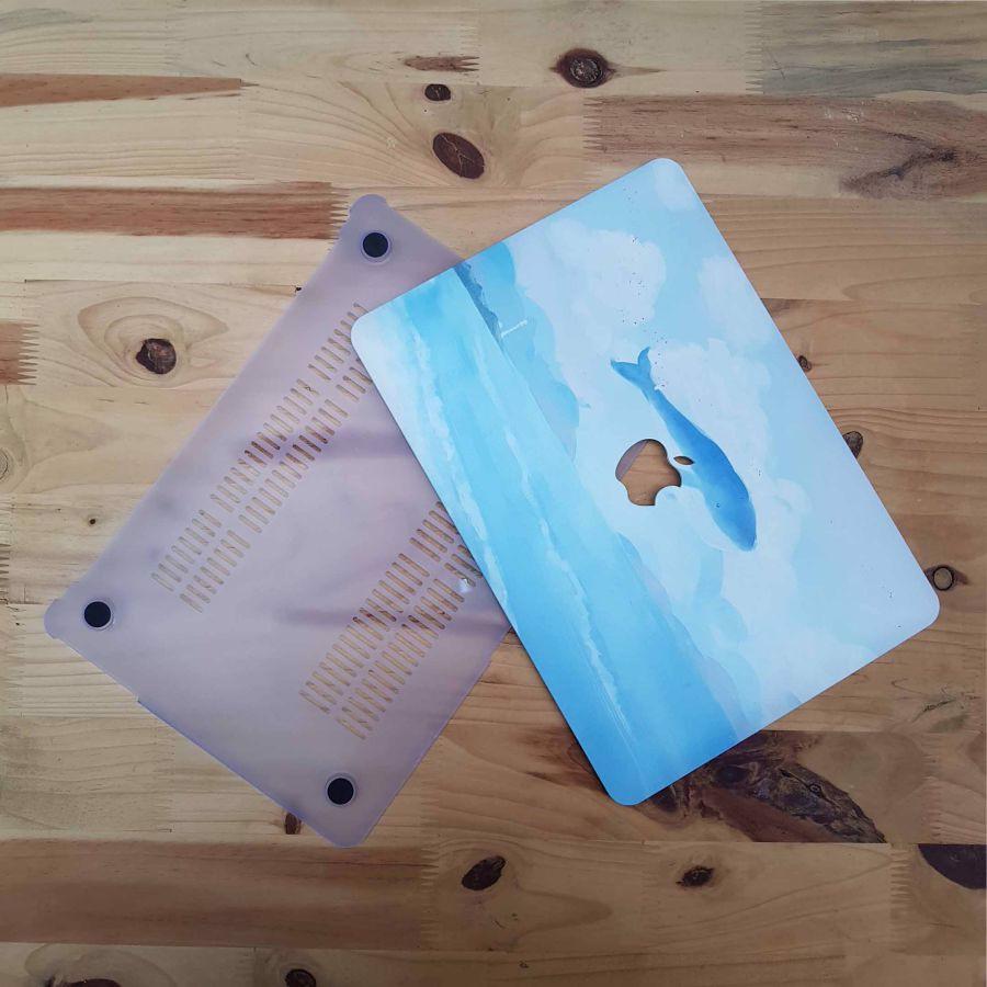 Ốp Macbook in hình Cá Voi (tặng kèm nút chống bụi + chống gãy dây sạc)