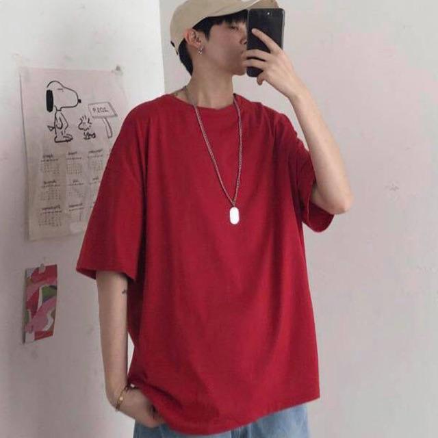 Áo thun tay lỡ form rộng áo phông nam nữ oversize T shirt TRƠN chất cotton mềm mịn dày dặn form 50-70kg mặc