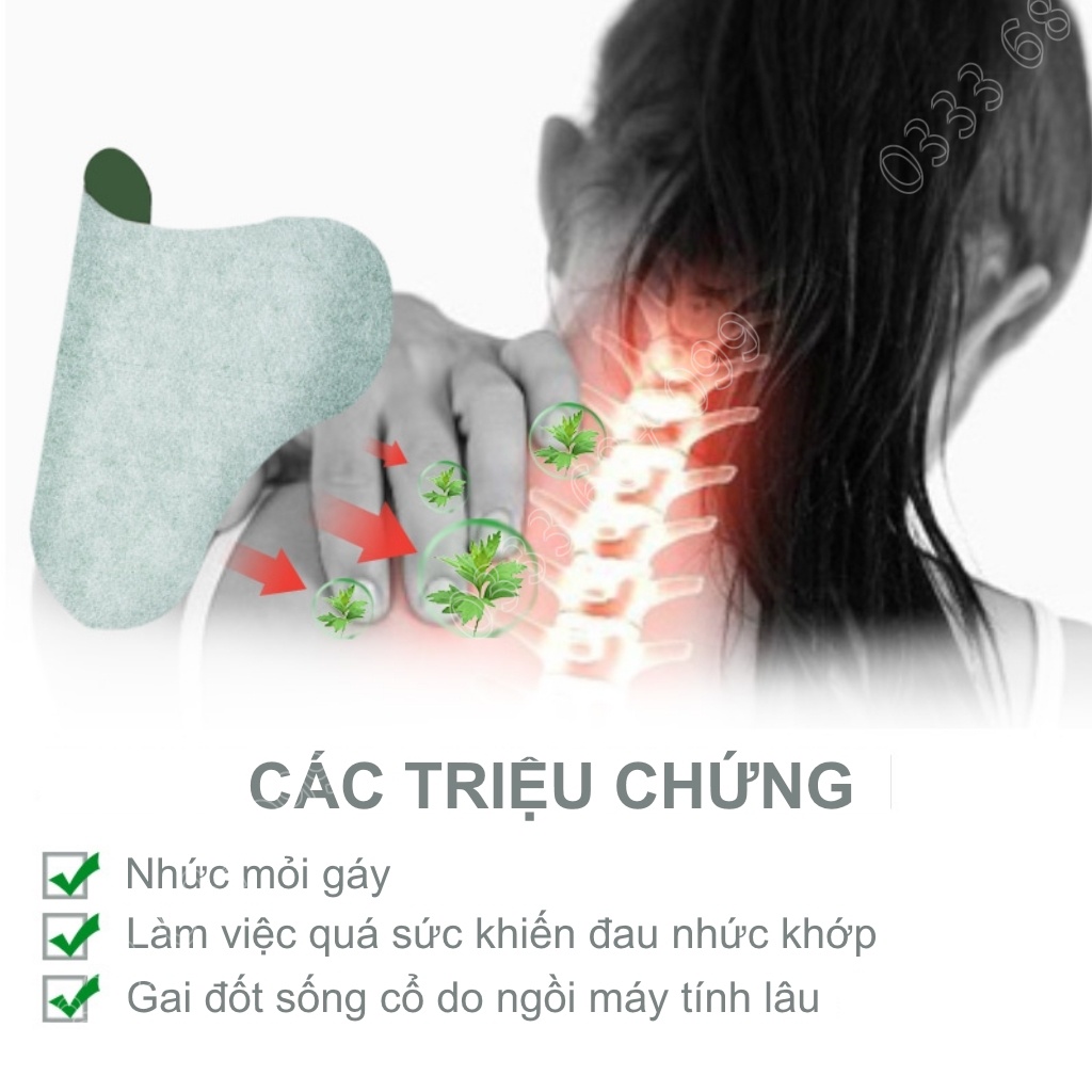 ( Combo 5 hộp) Hộp 12 miếng dán ngải cứu giảm đau Thắt lưng, cổ vai gáy