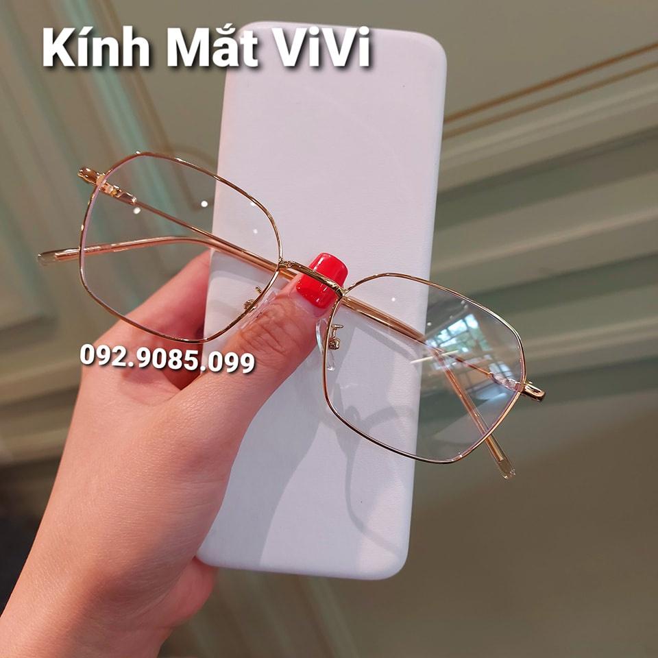 GỌNG KÍNH CÂN DÁNG VUÔNG KIM LOẠI -( Kính Thời Trang Nam + Nữ ) -Nhận Cắt : Cận - Viễn - Loạn