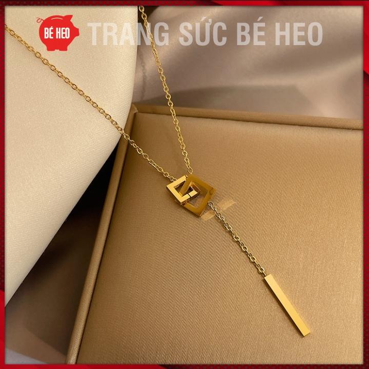 Dây chuyền titan khóa vuông - Trang sức Bé Heo BHDC266