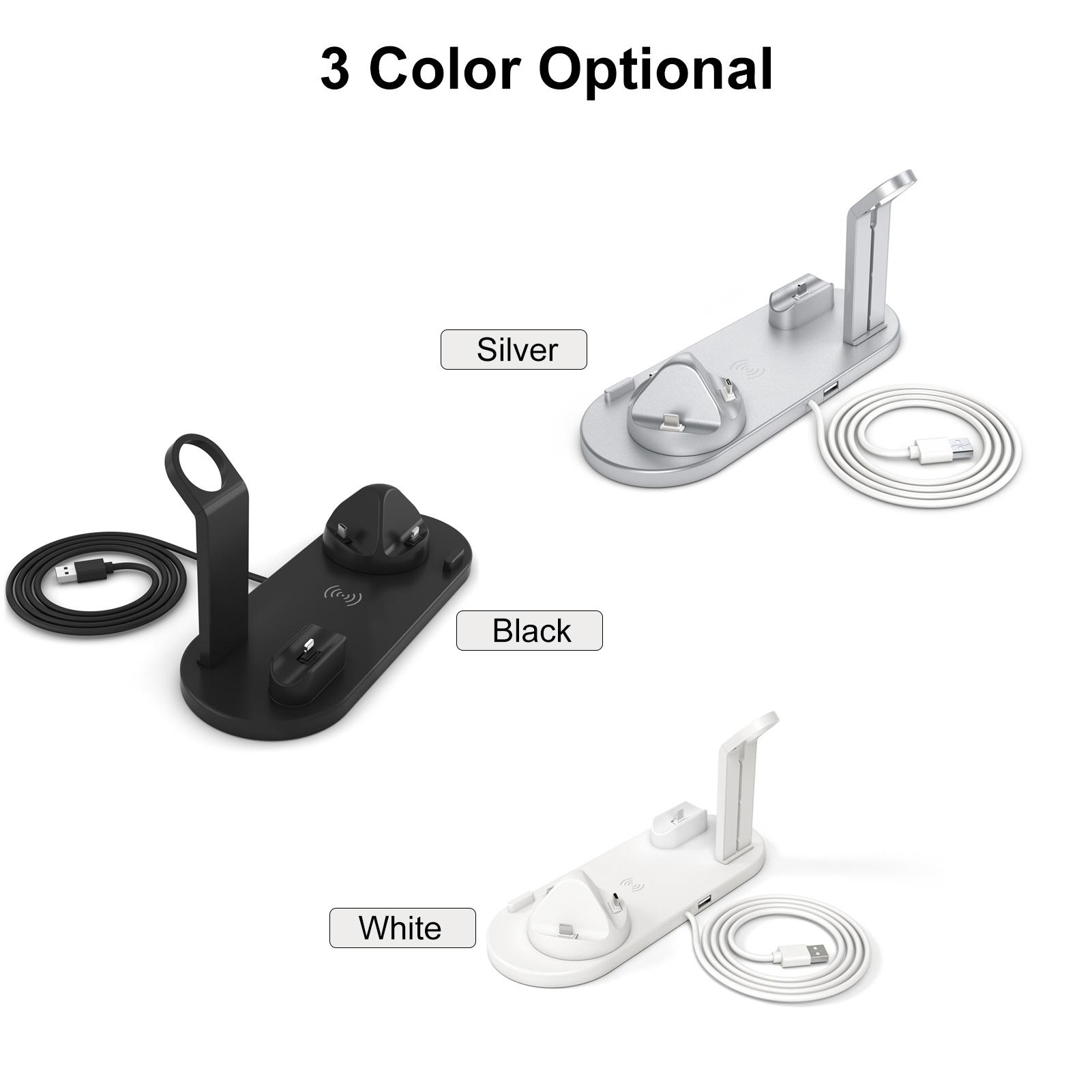 Chân Đế Sạc Không Dây 4 Trong 1 Sạc Được Airpods Phone12 11 X Xr Xs Samsung Galaxy S9 S8 Iwatch 5 4 3 2 1