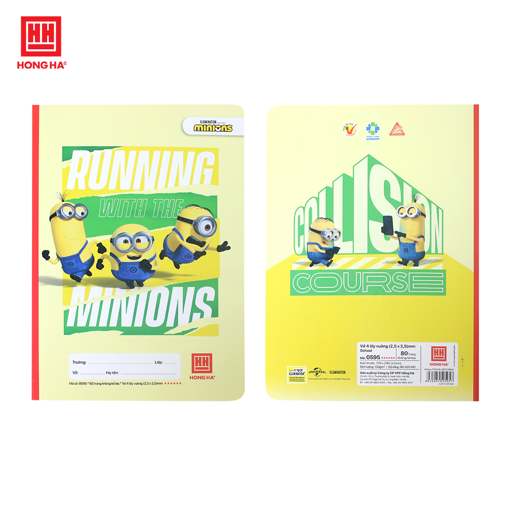 Vở 4 ô ly School Minions 80 trang - 0595