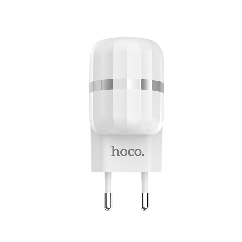 Cốc sạc 2 cổng Hoco hỗ trợ sạc nhanh 2.4A cho iPhone/iPad/Samsung/Huawei/Xiaomi/Android C41A - Hàng chính hãng