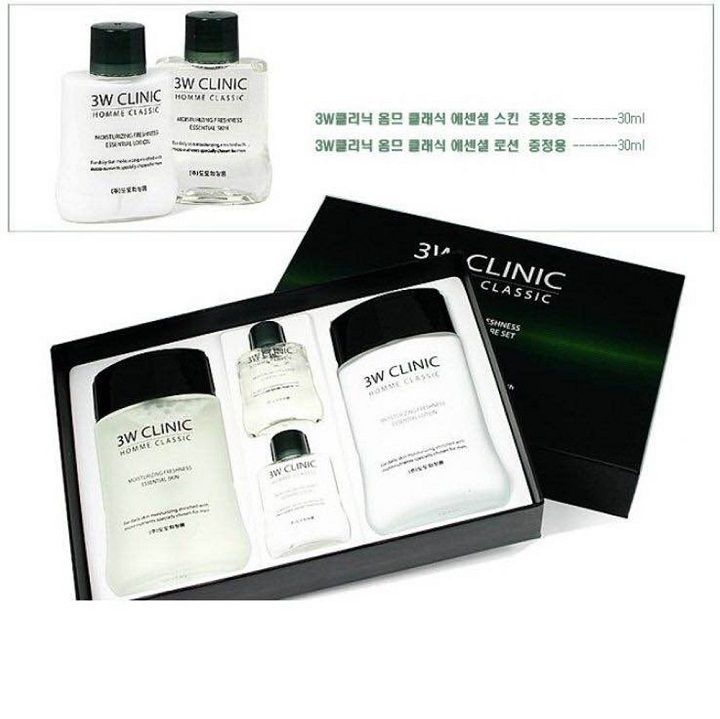 Combo Bộ 2 sản phẩm dưỡng trắng da nam 3W CLINIC Hàn Quốc