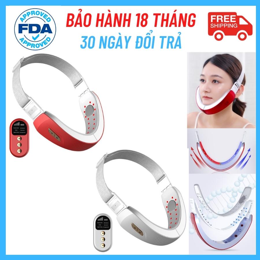 Máy Nâng Cơ Mặt, Xóa Nọng Cằm, Làm Mờ Vết Thâm Led hỗ trợ điều trị mụn V -Four, Công Nghệ EMS Nhật Bản