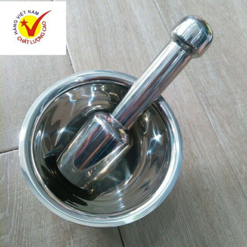 (Video sp) Bộ Chày cối inox Vietcook (CHÍNH HÃNG HÀNG VN) ĐỦ size 12,14,16,18 cm đk miệng