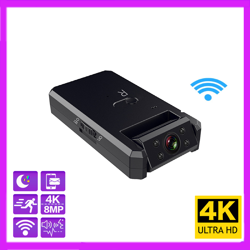 Máy ảnh WiFi 4K HD WiFi không dây Trình quay phim thông minh xe máy trực tiếp Vision Night Vision 360 độ giám sát di động Màu ghi video: xanh / xanh lá cây