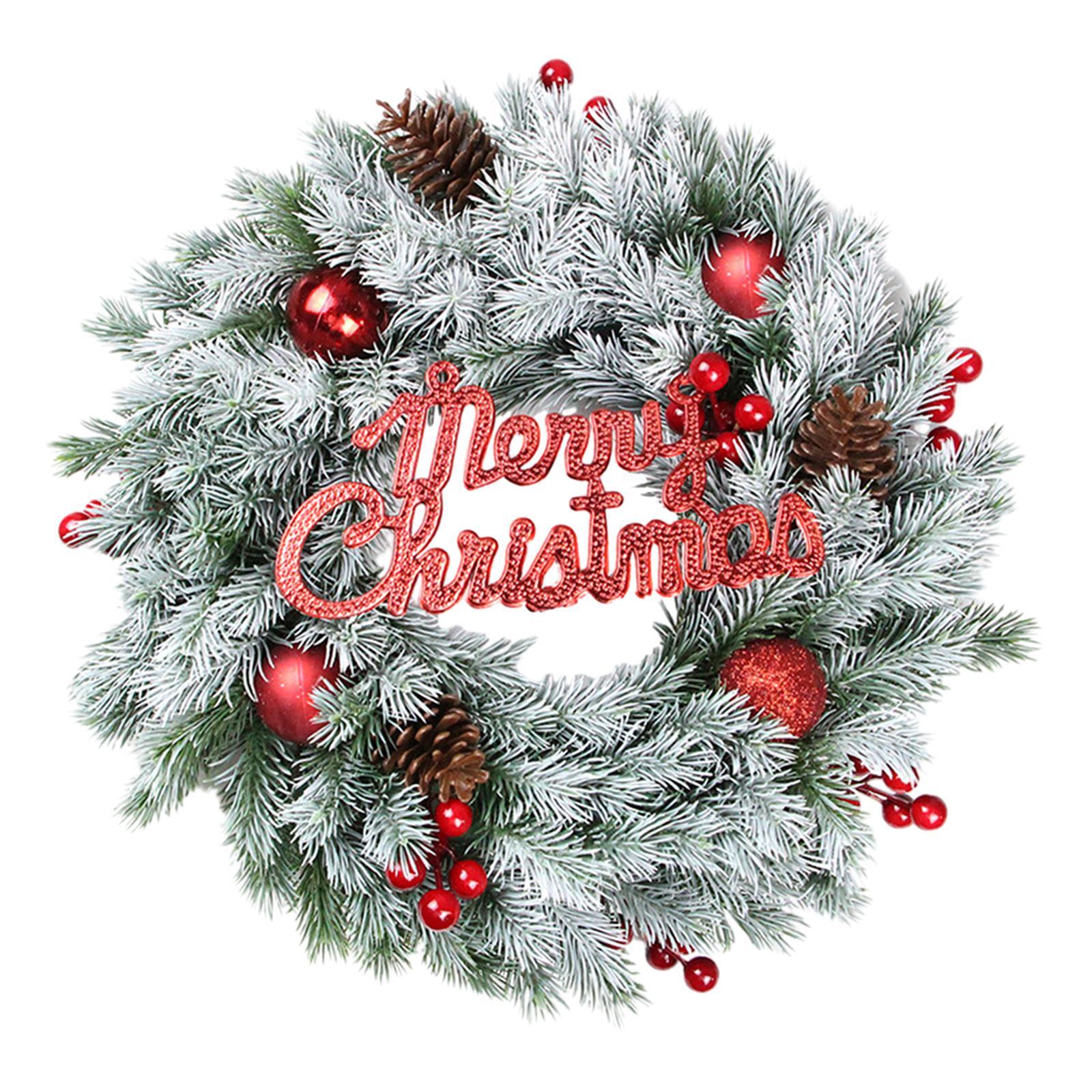 Christmas Wreath Wreath for Front Door Christmas Wreath Door Hanging Holiday Garland Decoration for Bedroom Home Garden Party