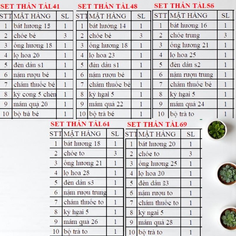 Bộ đồ thờ RỒNG VIỆT Bát Tràng cao cấp, sang trọng cho bàn thờ thần tài, tinh tế và hoa văn sắc nét