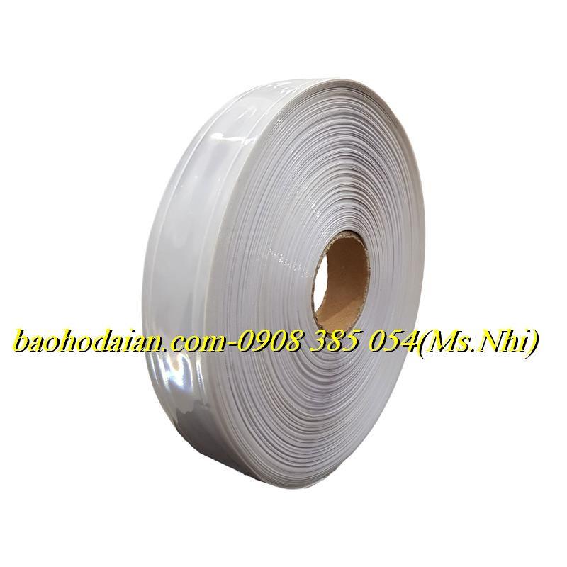 Cuộn phản quang nhựa kiểu trơn 2.5cm x 50m may đính kèm quần áo- Hình thật