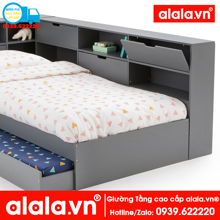 Giường tầng ALALA109 cao cấp - Thương hiệu alala.vn ( trên 1m6, dưới 1m2)