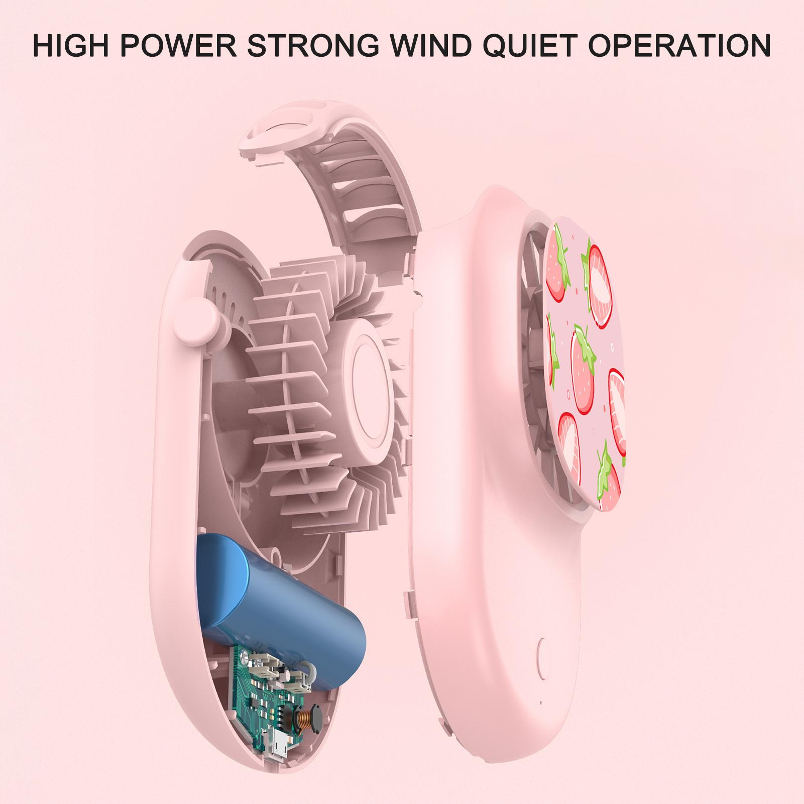 Quạt treo cổ mini với 3 tốc độ có thể sạc lại