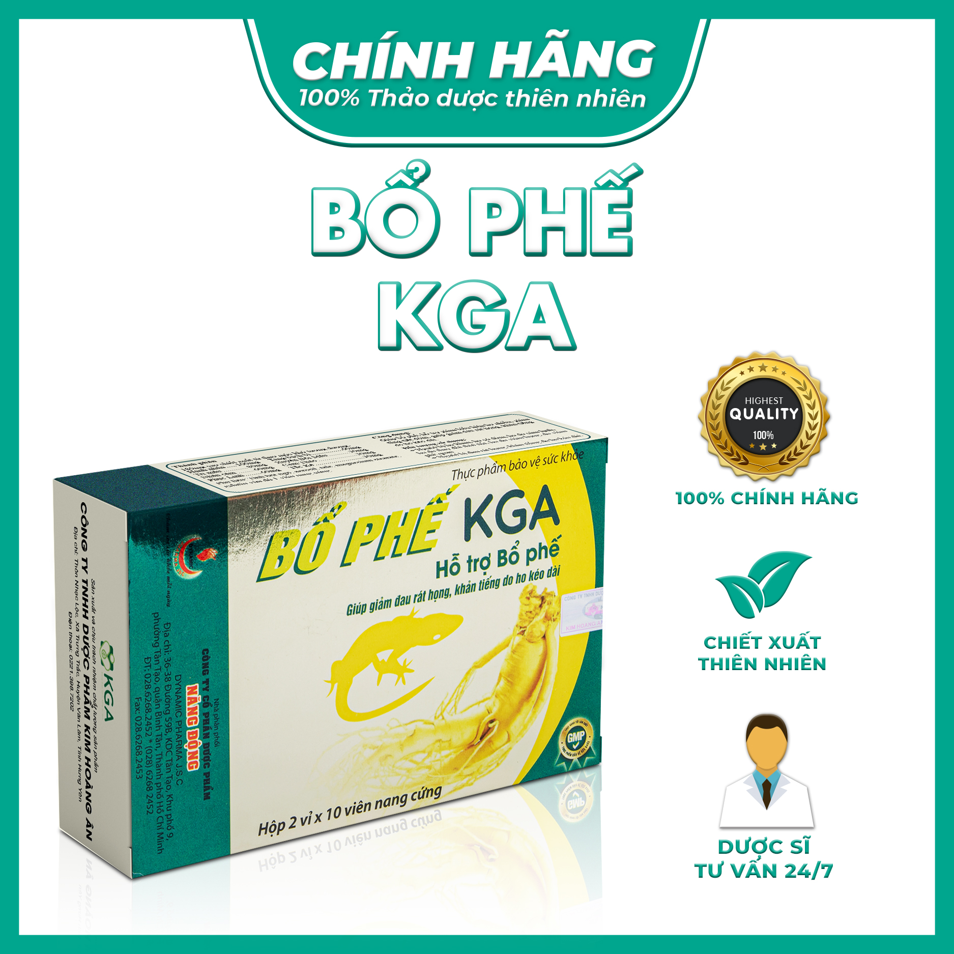 BỔ PHẾ KGA - NĂNG ĐỘNG - BỔ PHẾ GIẢM HO