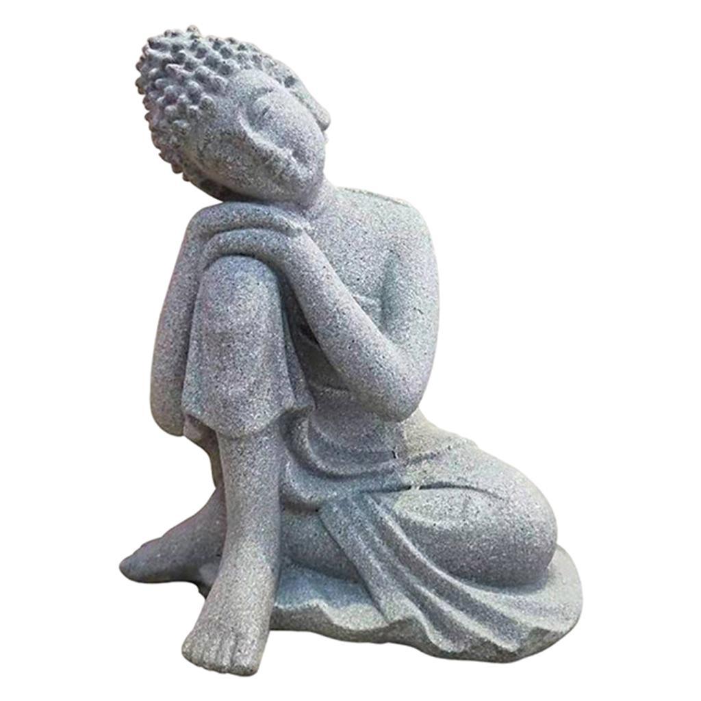 2pcs Buddha Statue Zen Figurine Home Docor Large Sleeping Buddha