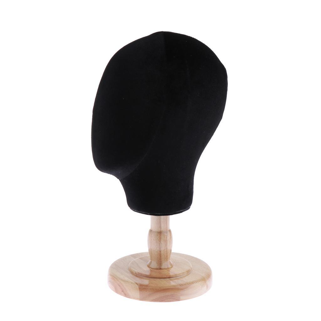 Mannequin Head Wig Holder Display Stand Salon Styling Hat/ Rack Black