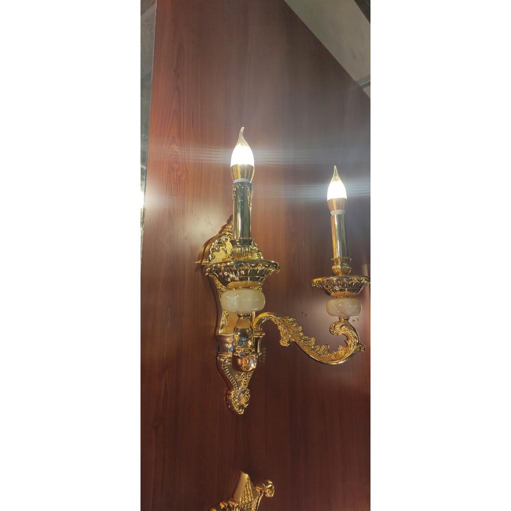 Đèn treo tường, đèn chùa đồng gắn tường Đồng Nguyên Chất mã w3001/2  Tặng kèm bóng Led
