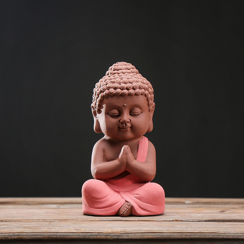 Tượng A Di Đà 15cm bằng gốm tử sa cao cấp