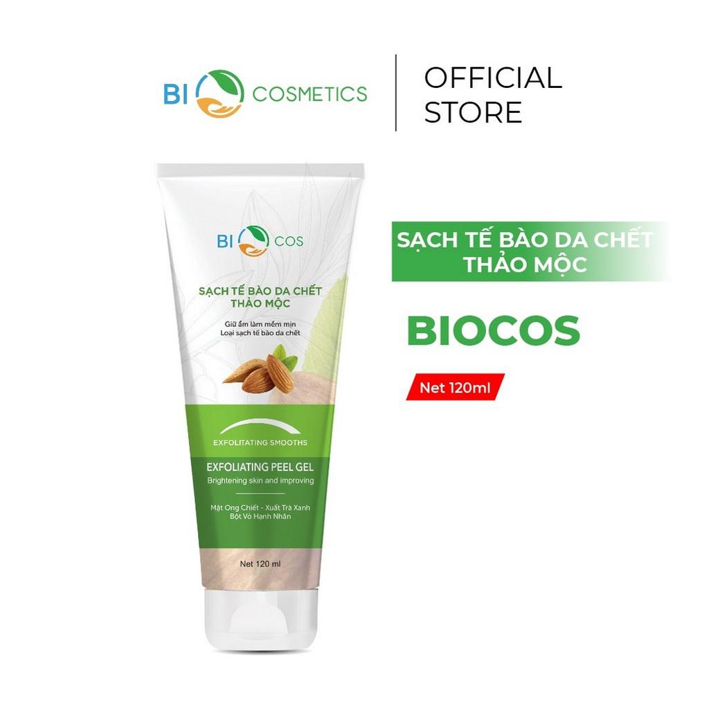 Tẩy Da Chết Thảo Mộc BIOCOS 120ml - Exfoliating Peel Gel Sạch Da, Dưỡng Ẩm, Sáng Mịn