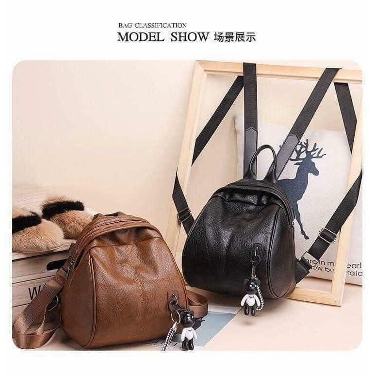 Balo Da Gấu PU Đẹp Lung Linh