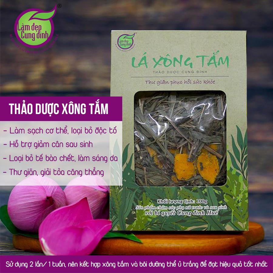 Combo 2 Lá Xông Tắm Thảo Dược Cung Đình - lưu thông khí huyết