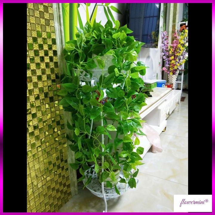 Giỏ lá thường xuân giả loại cao cấp treo tường trang trí tiểu cảnh, ban công xanh mát Flowermini GL-01
