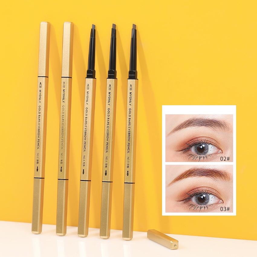 Chì kẻ mày 2 đầu phẩy sợi lâu trôi Gold Eyebrow Pencil 0.1g